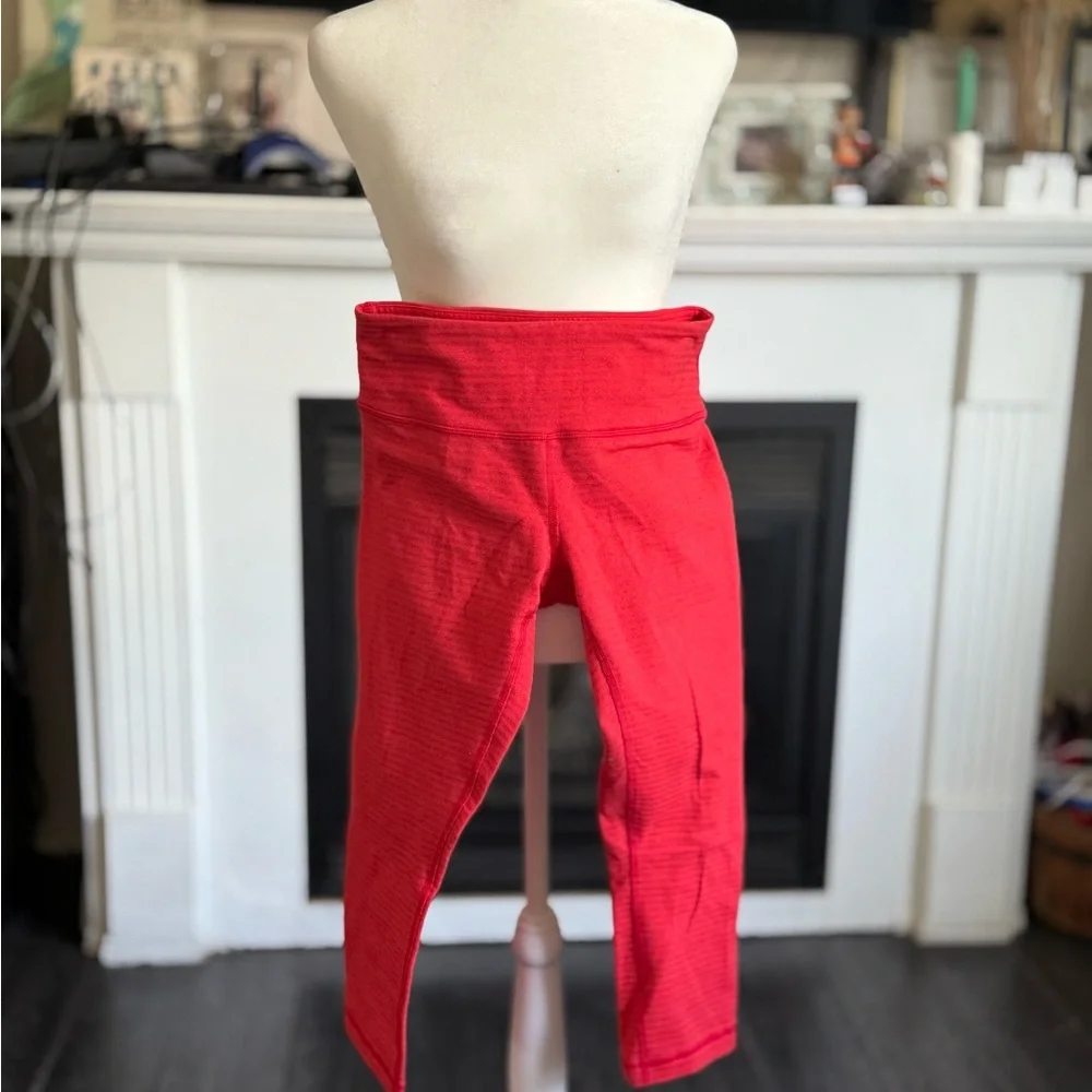Lululemon Bright Red Active Leggings - Picture 2 of 2